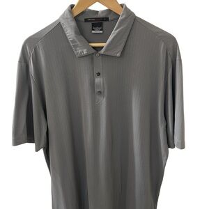 Tiger Woods Collection DriFit Size Large Gray Golf polyester spandex Men’s Polo